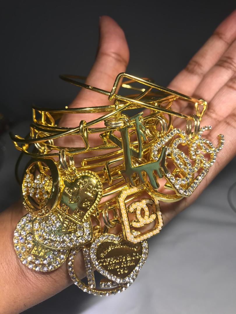 Icy Gold Bangles